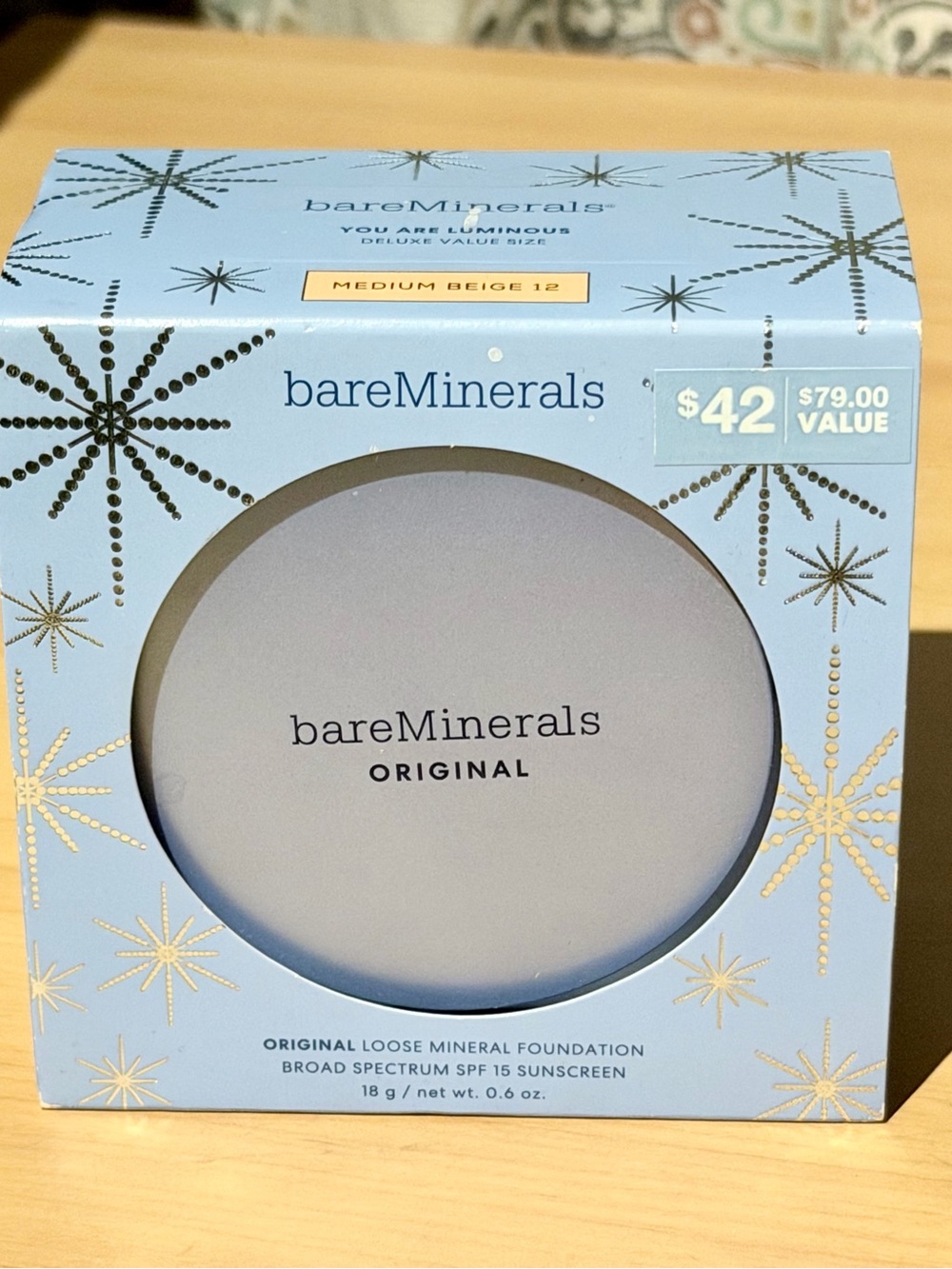 NEW bareMinerals Original Loose Mineral Foundation Medium Beige 12 JUMBO size - Picture 3 of 6